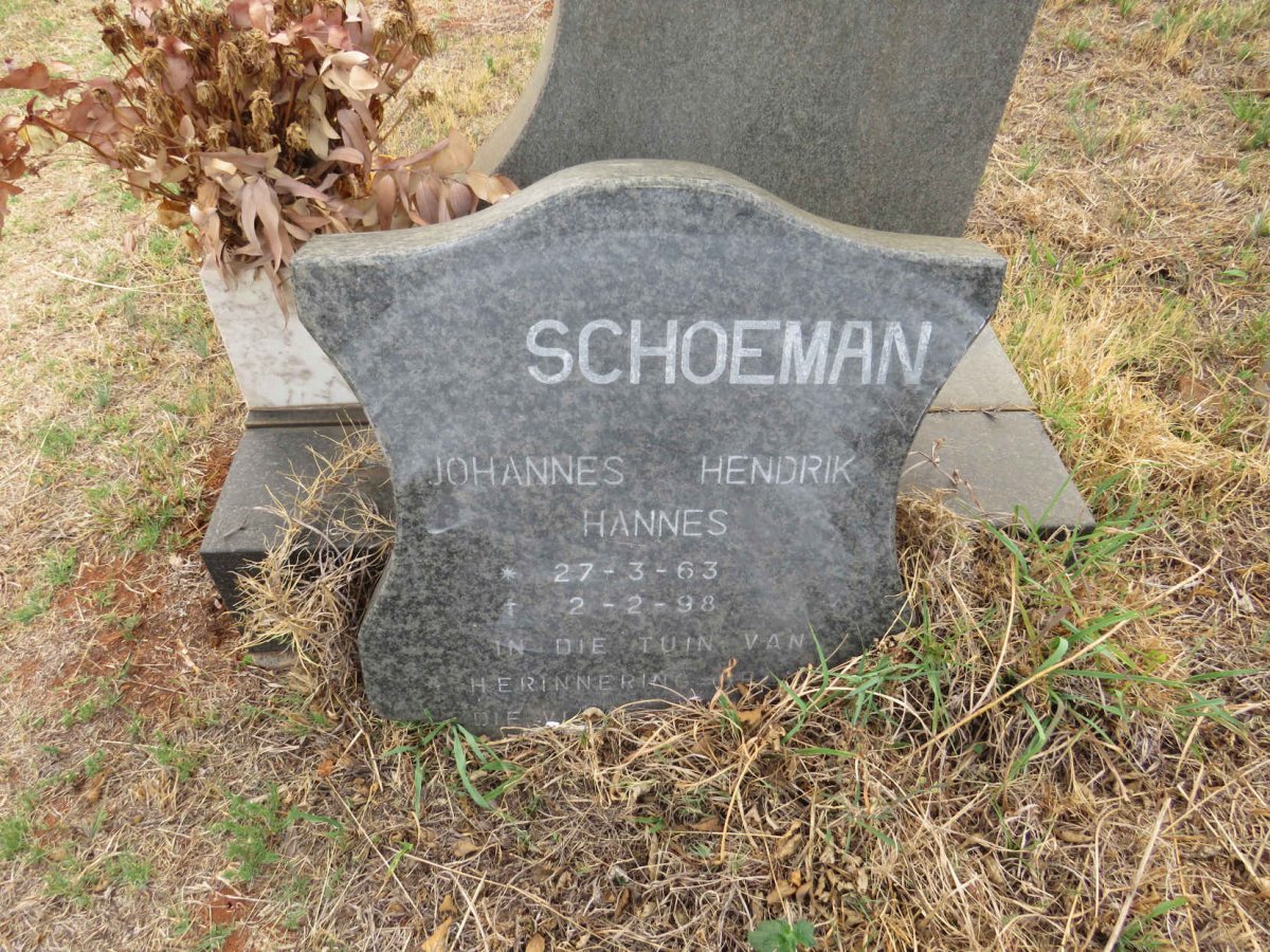SCHOEMAN Johannes Hendrik 1963-1998