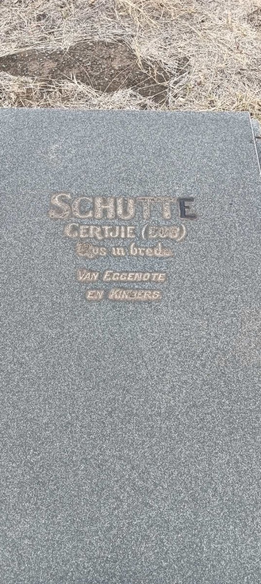 SCHUTTE Gertjie