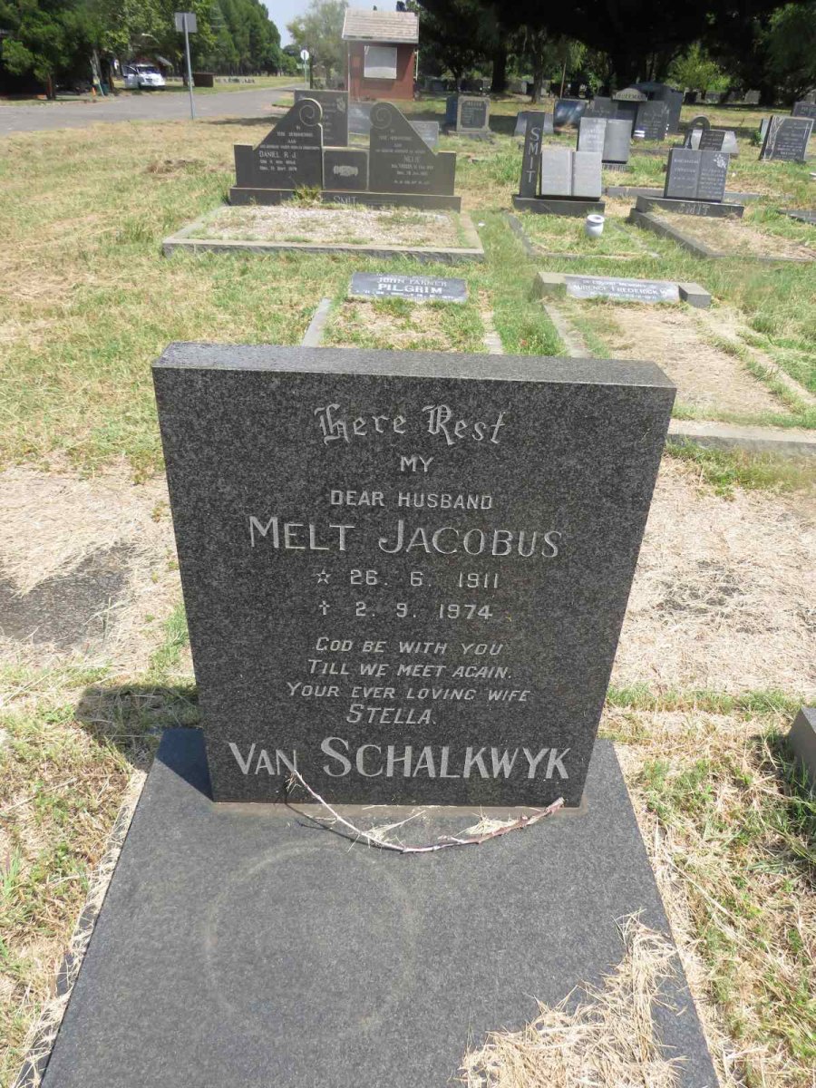 SCHALKWYK Melt Jacobus, van 1911-1974