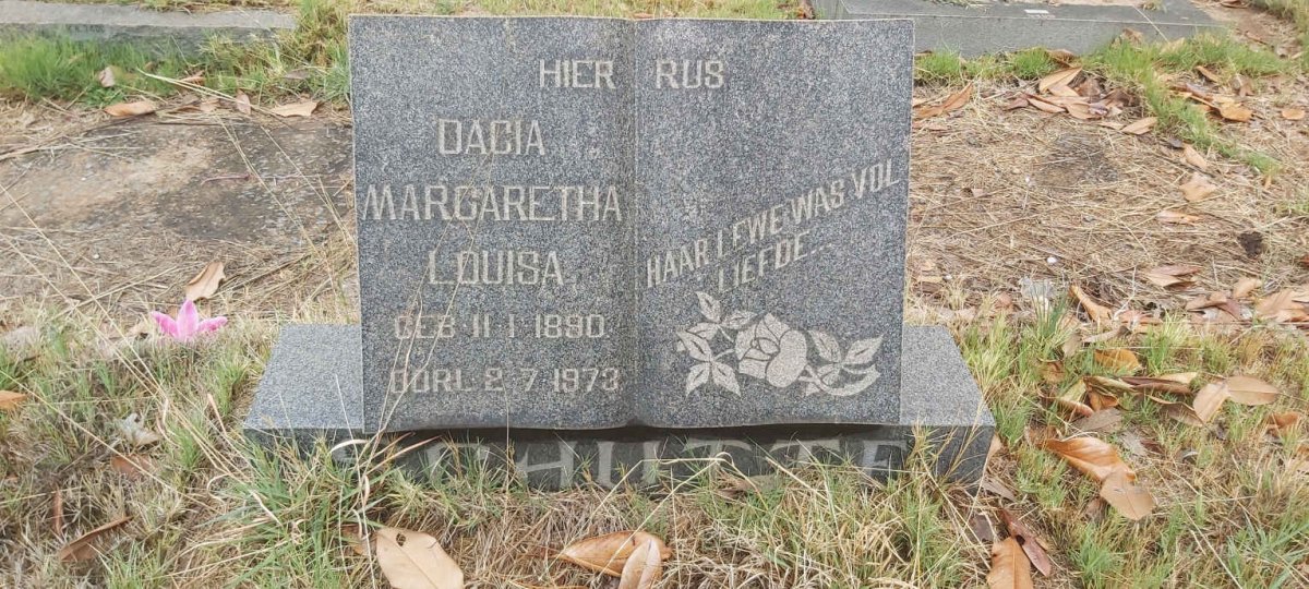SCHUTTE Dacia Margaretha Louisa 1890-1973