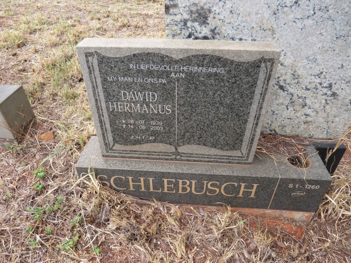 SCHLEBUSCH Dawid Hermanus 1939-2003