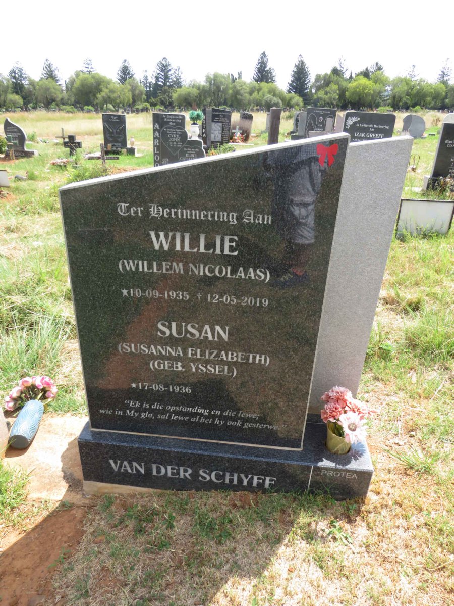 SCHYFF Willem Nicolaas, van der 1935-2019 & Susanna Elizabeth YSSEL 1936- 