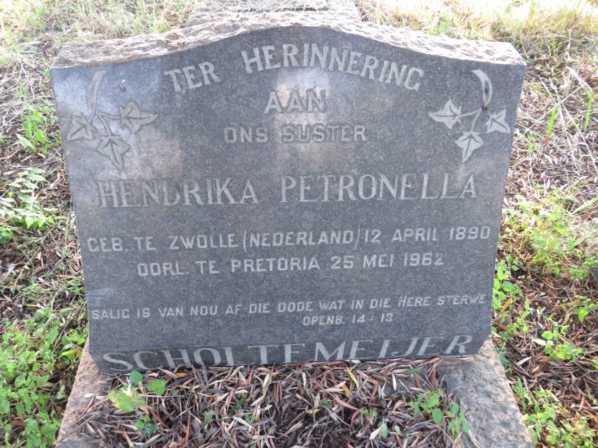 SCHOLTEMEIJER Hendrika Petronella 1890-1962