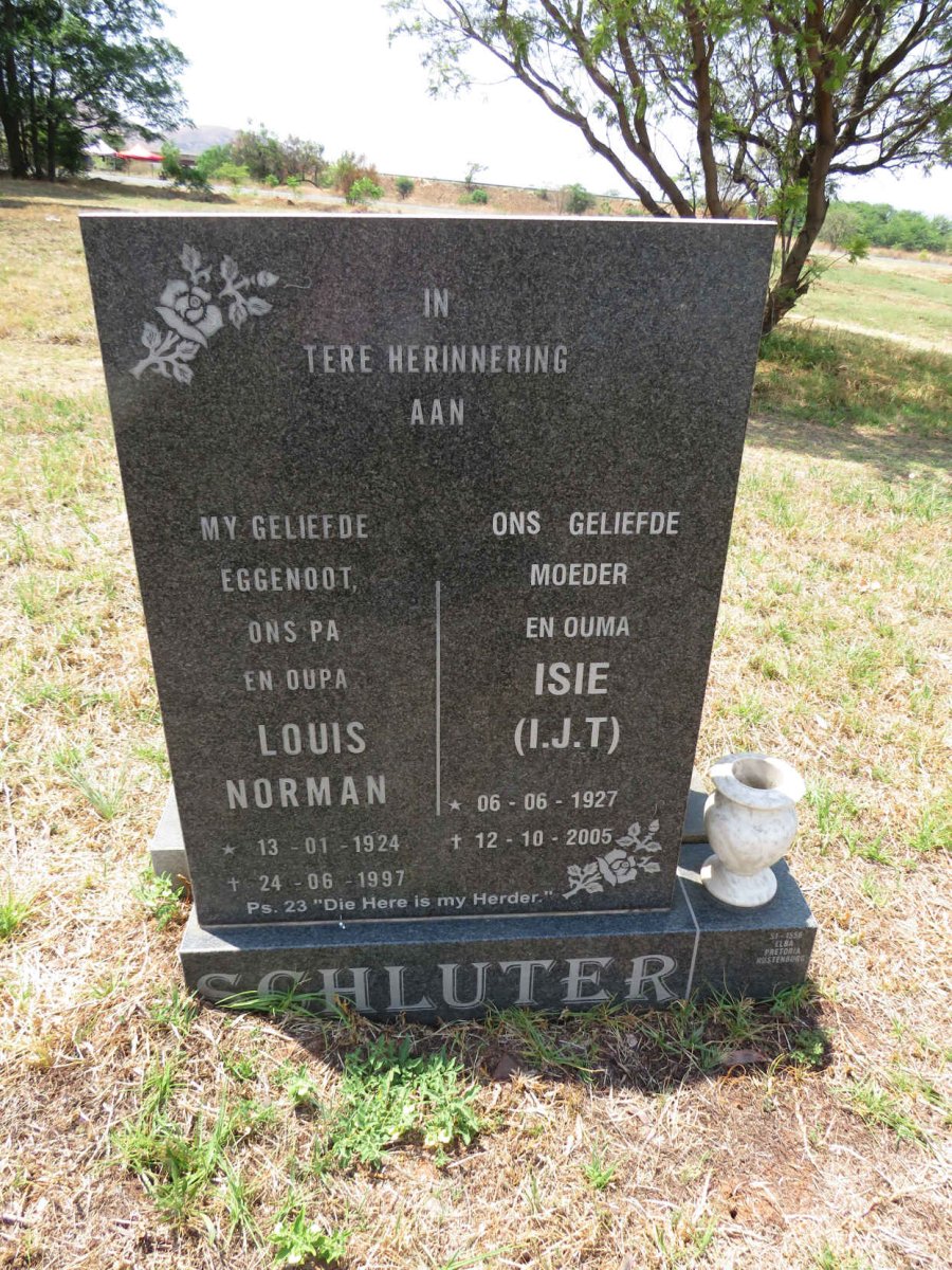SCHLUTER Louis Norman 1924-1997 & I.J.T. 1927-2005