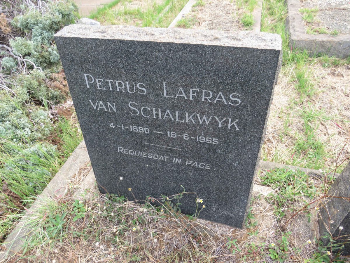 SCHALKWYK Petrus Lafras, van 1890-1965