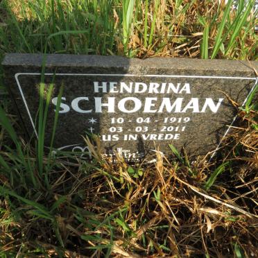 SCHOEMAN Hendrina 1919-2011