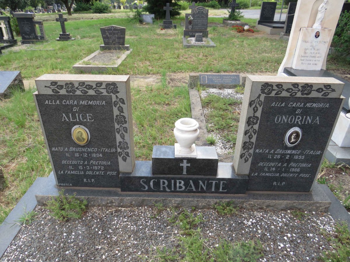 SCRIBANTE Alice 1894-1972 & Onorina 1895-1966