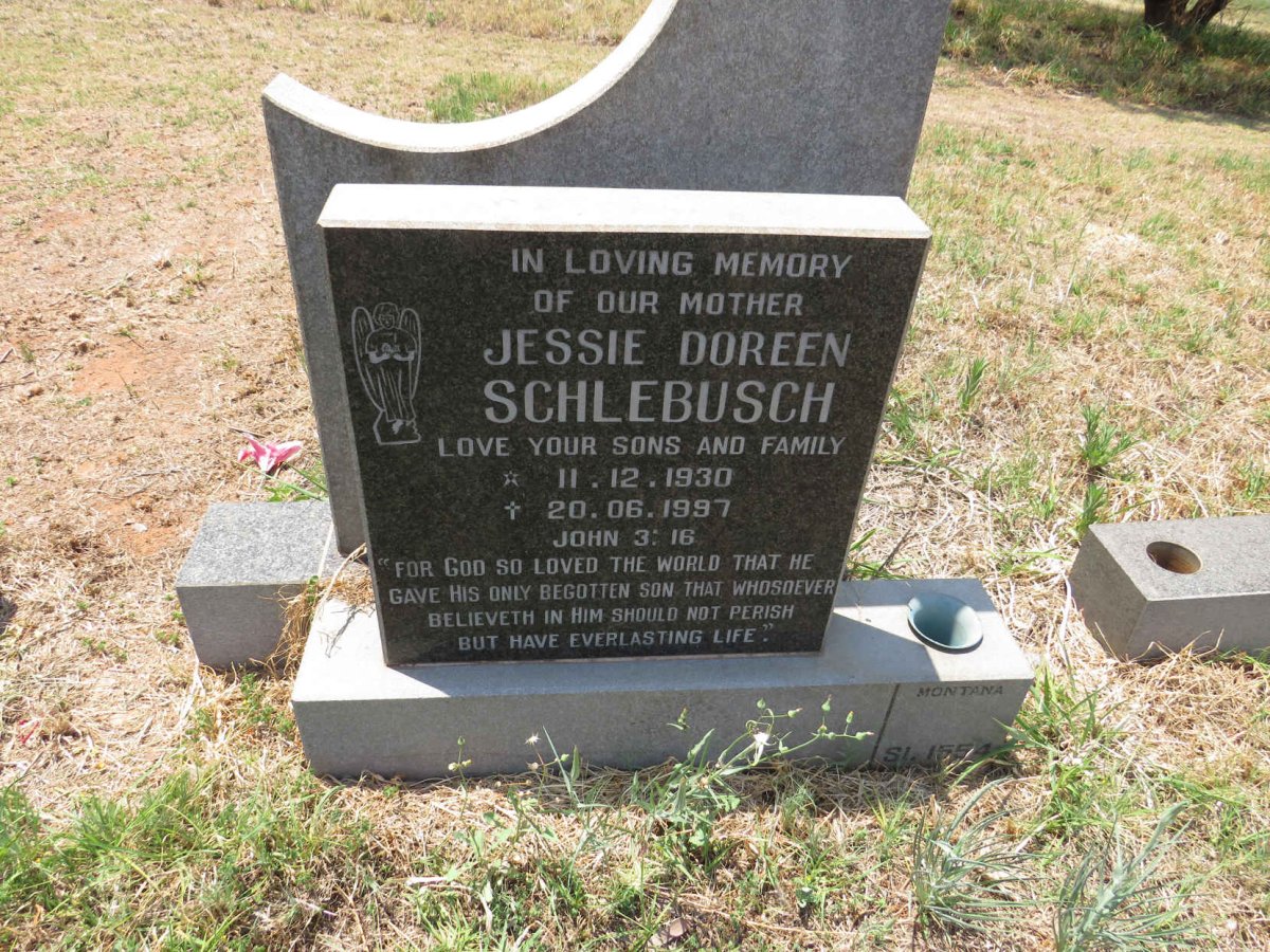 SCHLEBUSCH Jessie Doreen 1930-1997