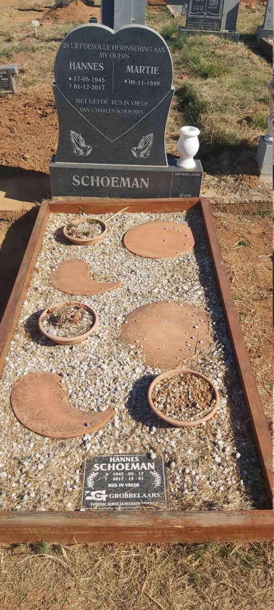 SCHOEMAN Hannes 1945-2017 &amp; Martie 1949-