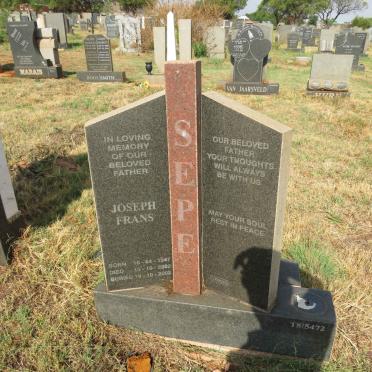 SEPE Joseph Frans 1947-2002