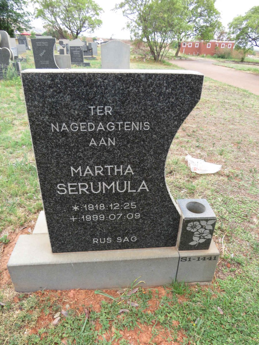 SERUMULA  Martha 1918-1999
