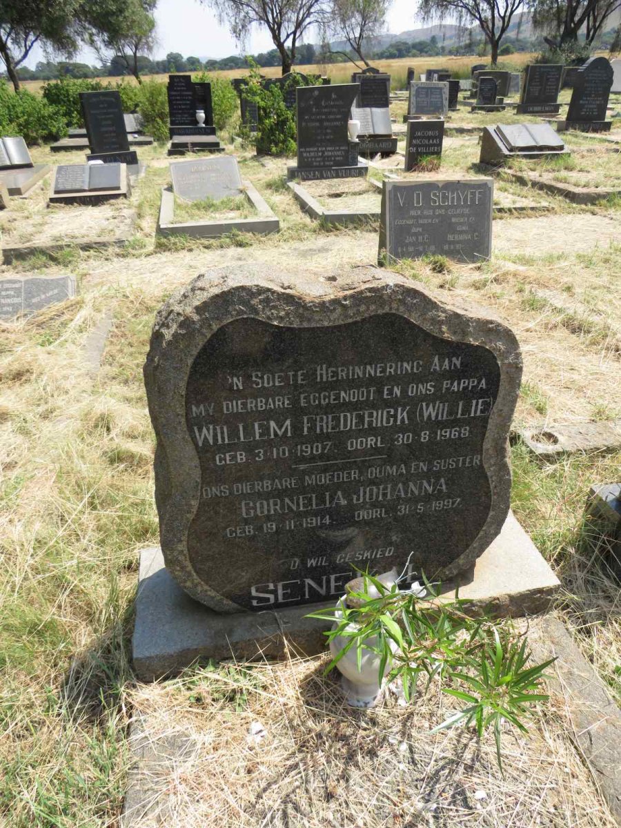 SENEKAL Willem Frederick 1907-1969 & Cornelia Johanna 1914-1997