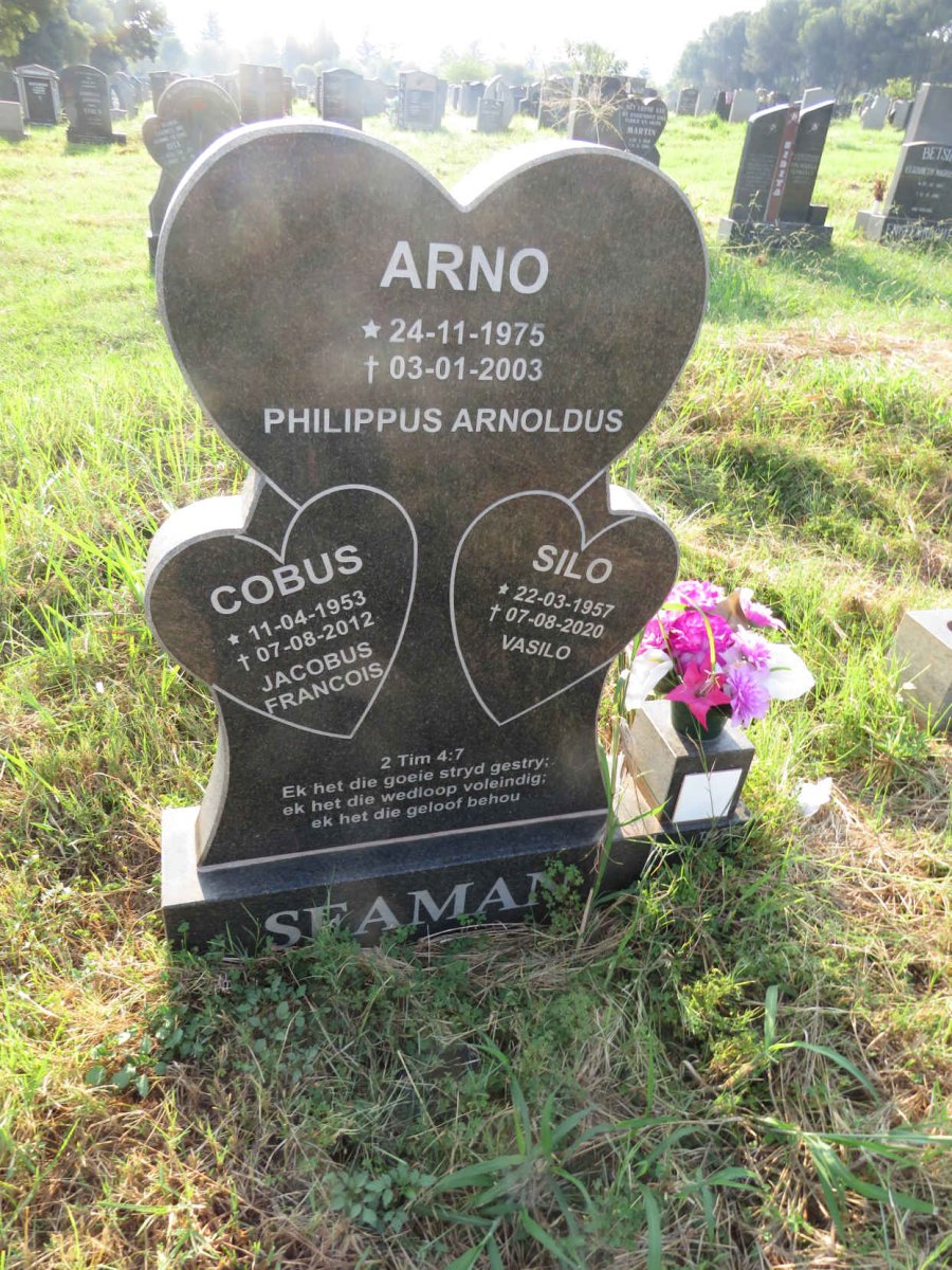 SEAMAN Philippus Arnoldus 1975-2003 :: SEAMAN Jacobus Francois 1953-2012 :: SEAMAN Vasilo 1957-2020
