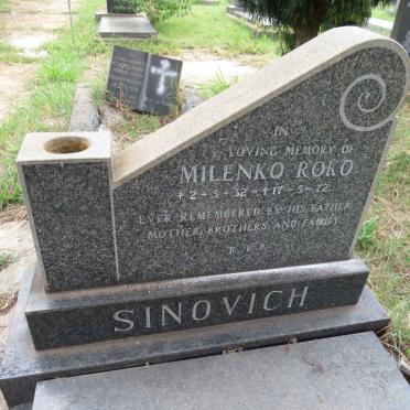 SINOVICH Milenko Roko 1932-1972