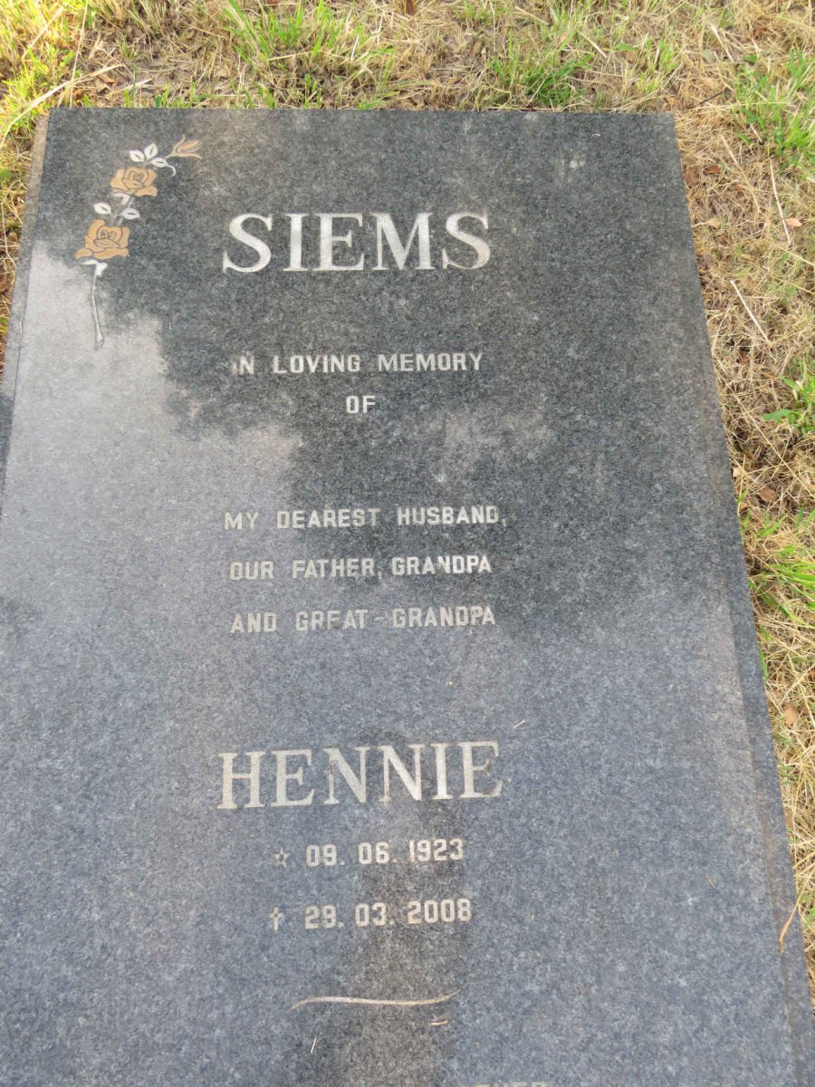 SIEMS Hennie 1923-2008 