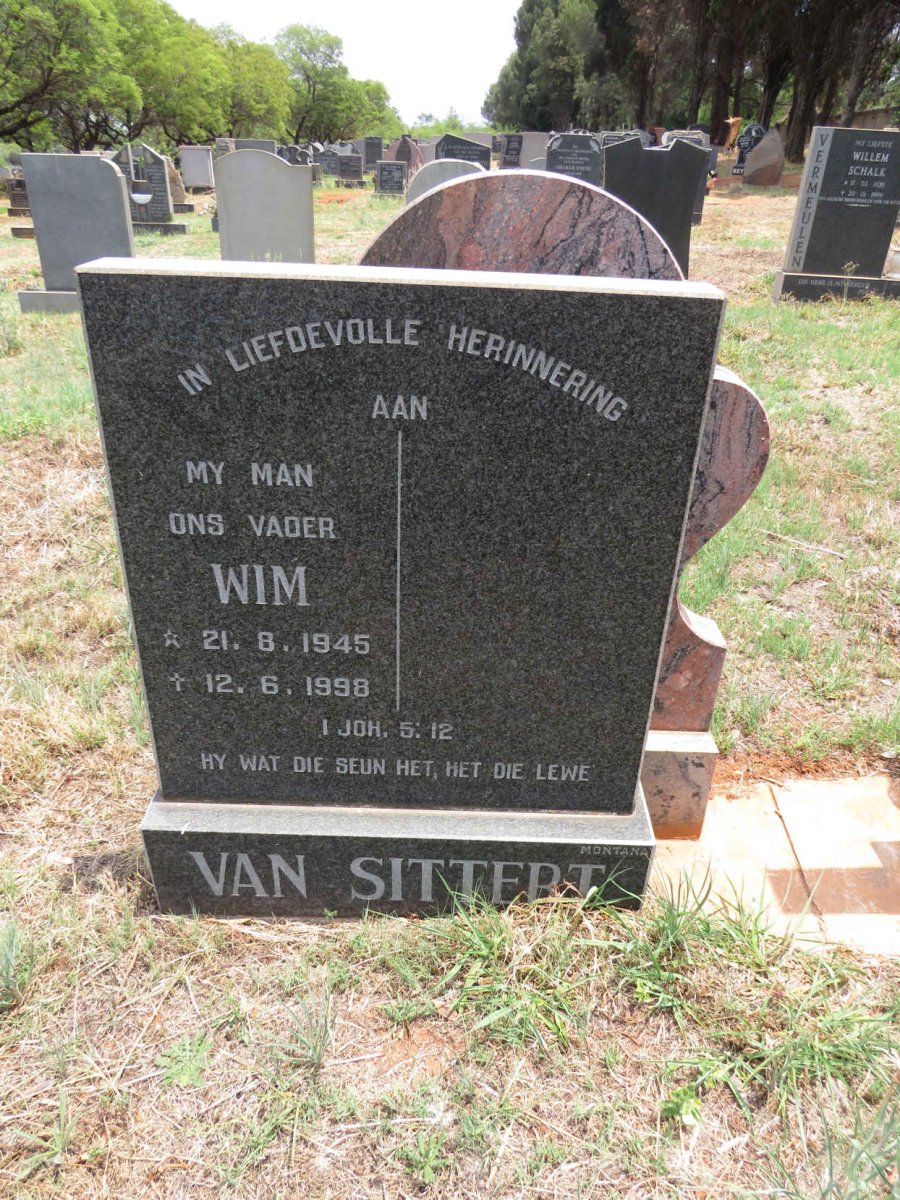 SITTERT Wim, van 1945-1998