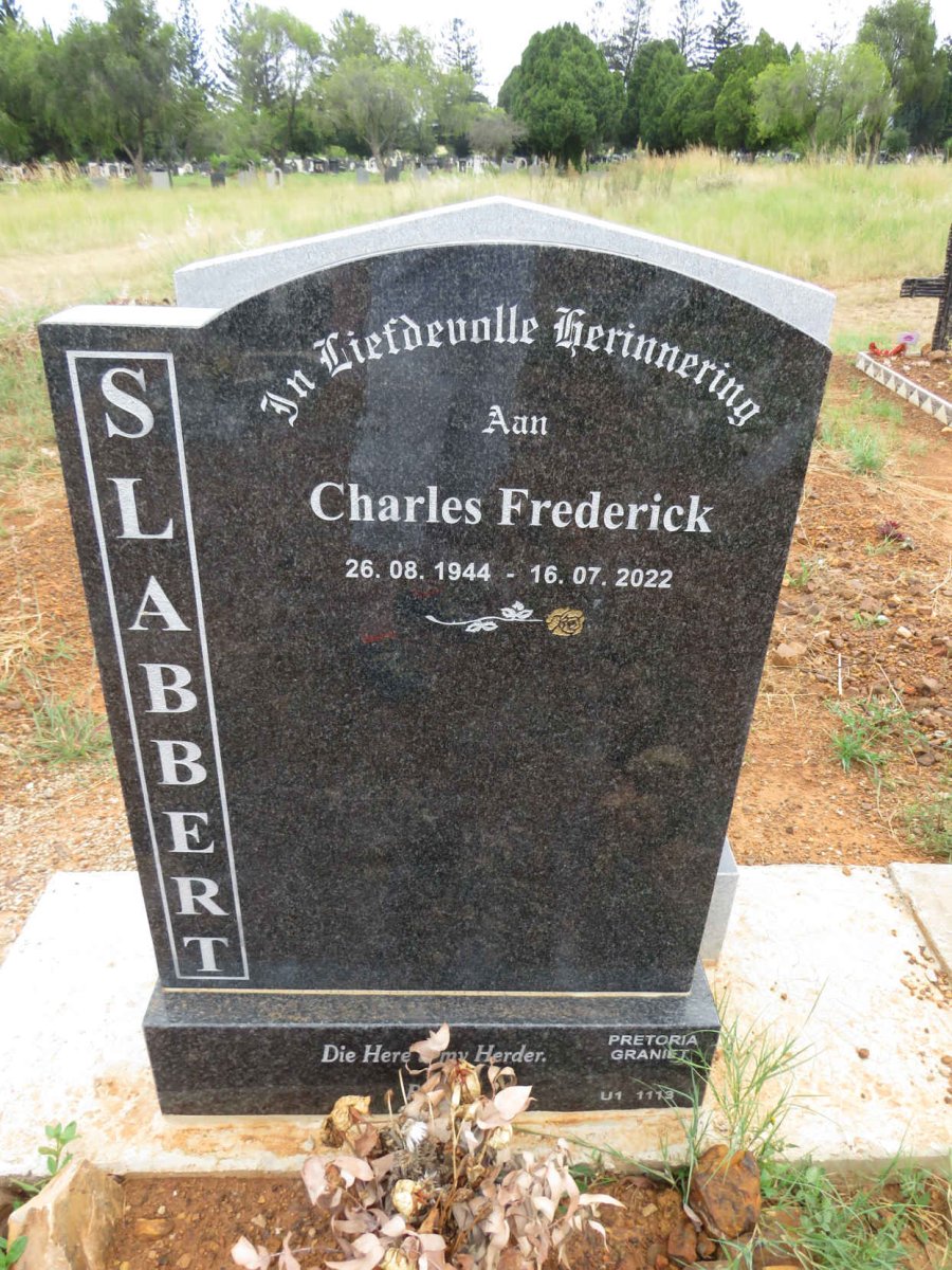 SLABBERT Charles Frederick 1944-2022