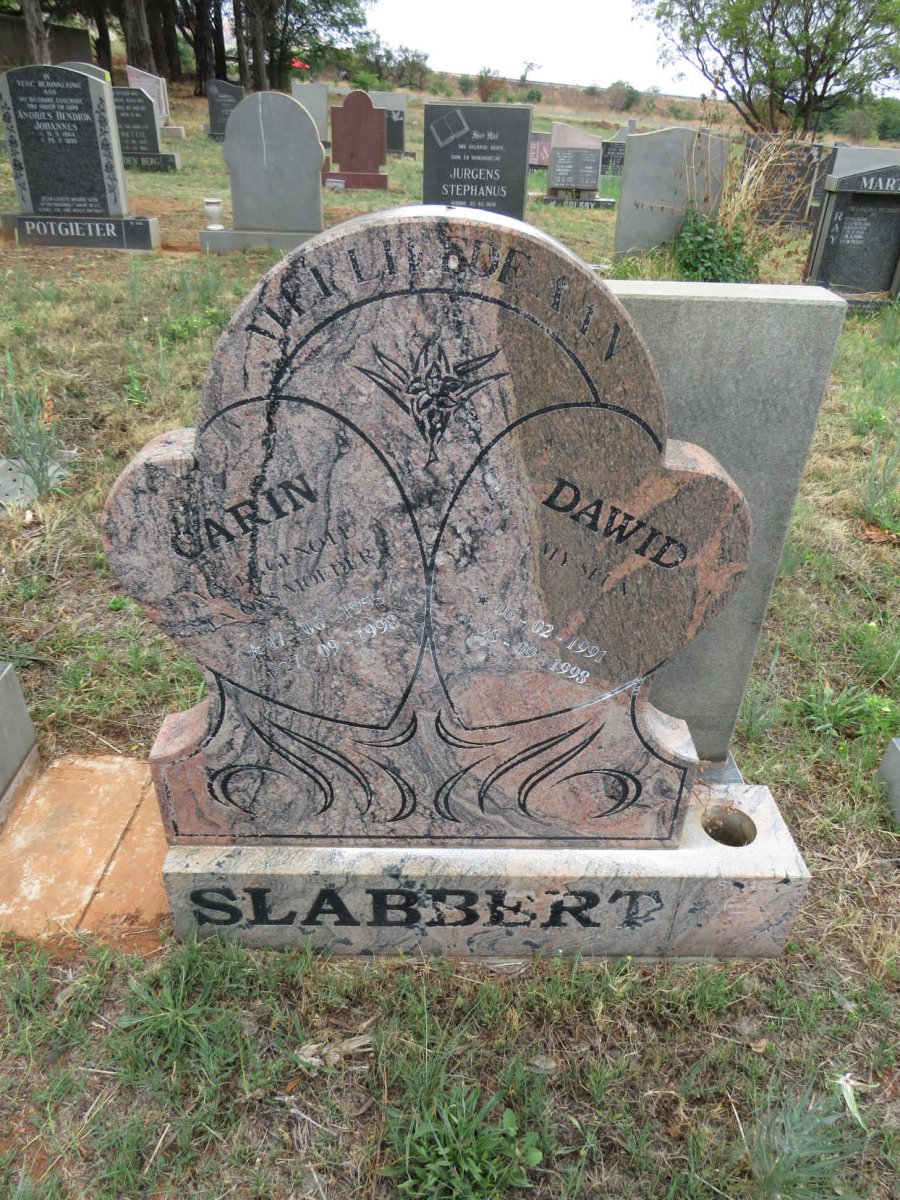 SLABBERT Carin 1955-1998 :: SLABBERT Dawid 1991-1998