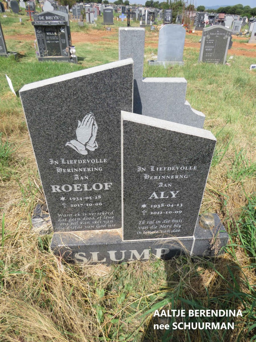 SLUMP Roelof 1934-2017 & AALTJE BERENDINA SCHUURMAN 1938-2022