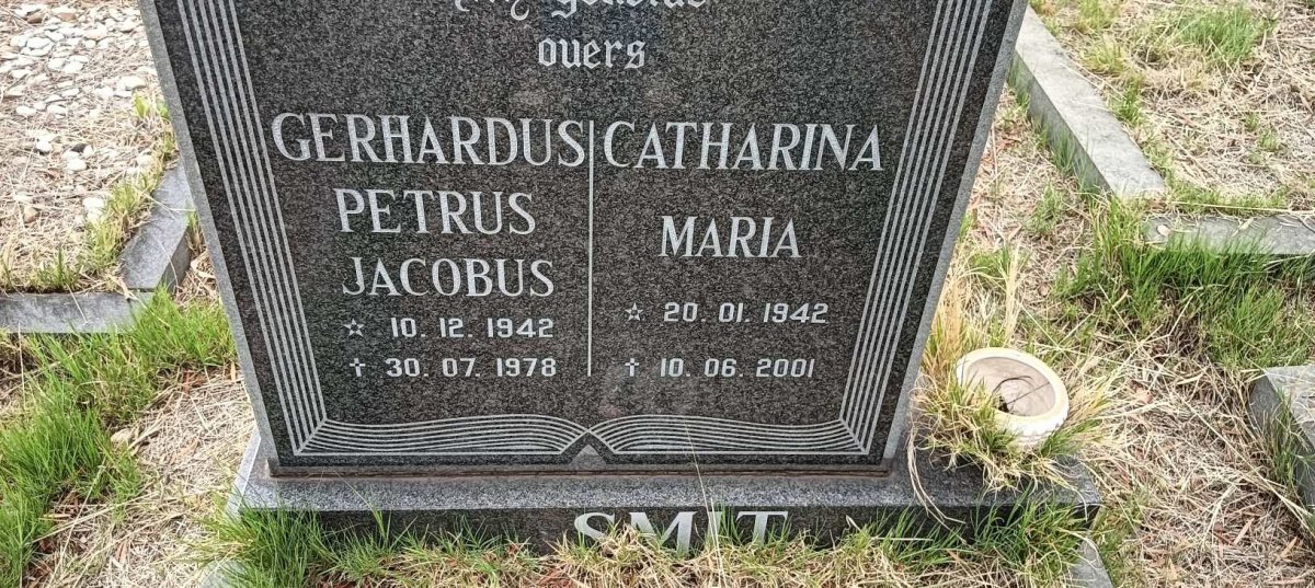 SMIT Gerhardus Petrus Jacobus 1942-1978 & Catharina Maria 1942-2001