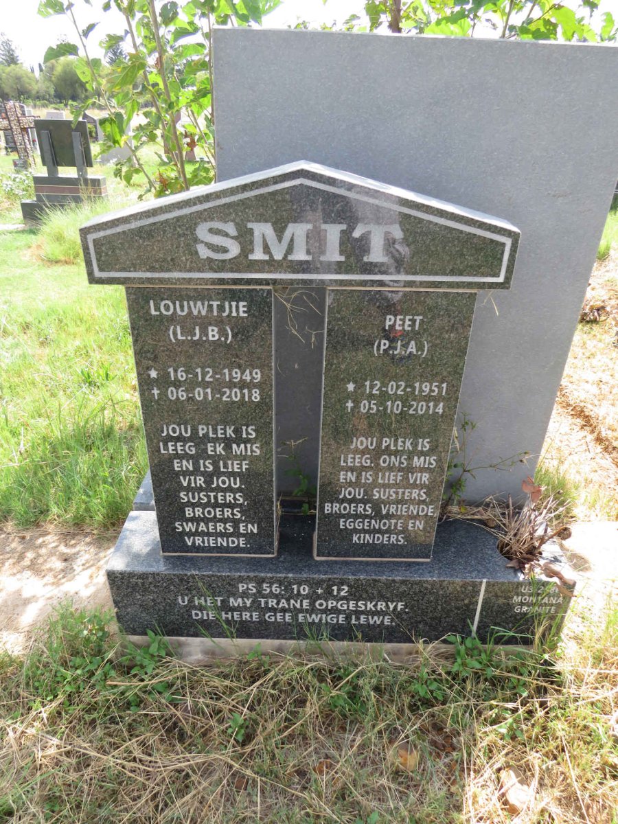 SMIT L.J.B. 1949-2018 :: SMIT P.J.A. 1951-2014