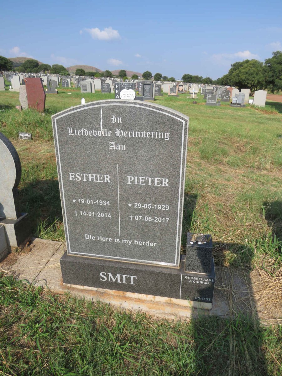 SMIT Pieter 1929-2017 & Esther 1934-2014