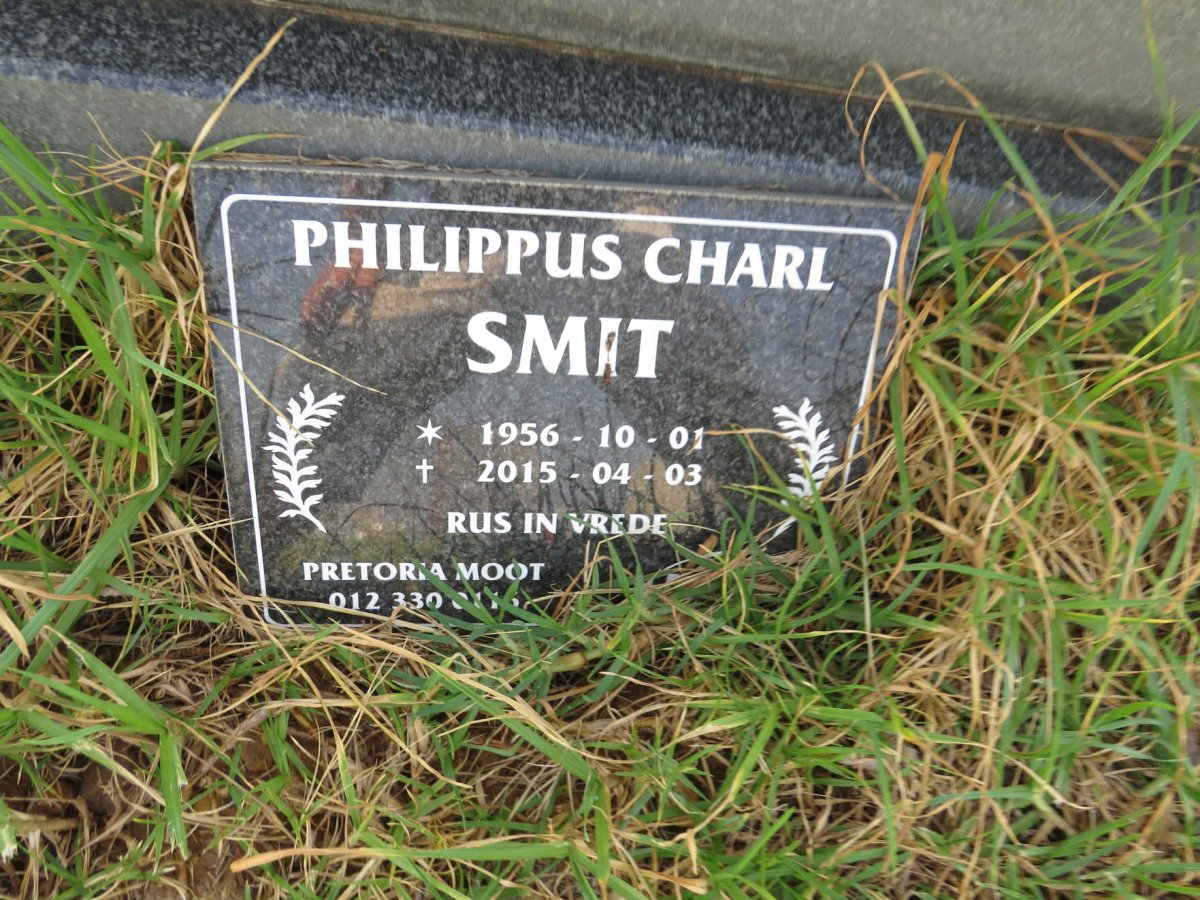SMIT Phillipus Charl 1956-2015