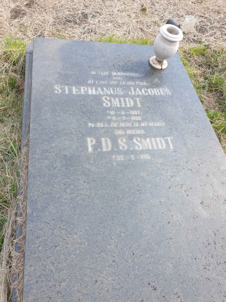 SMIDT Stephanus Jacobus 1907-1980 &amp; P.D.S. 1910-