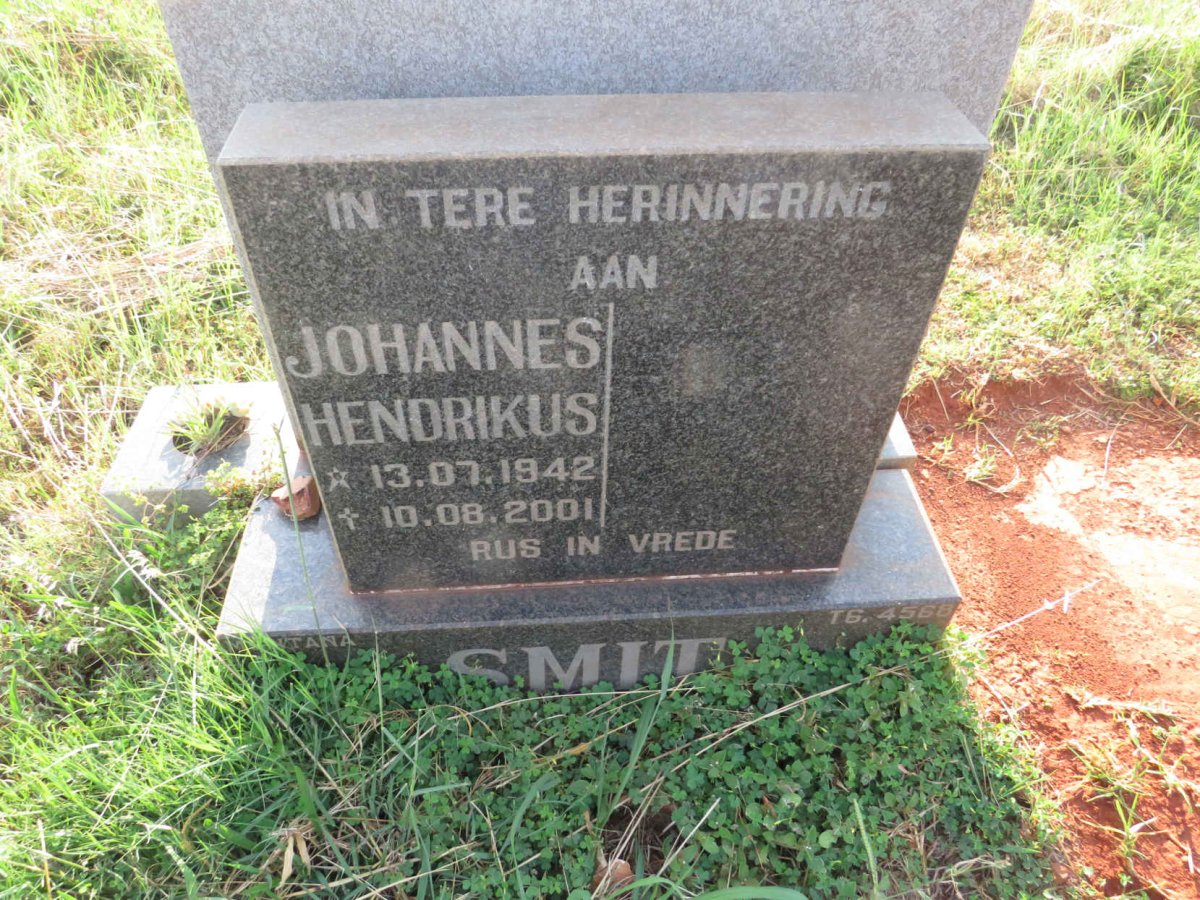 SMIT Johannes Hendrikus 1942-2001