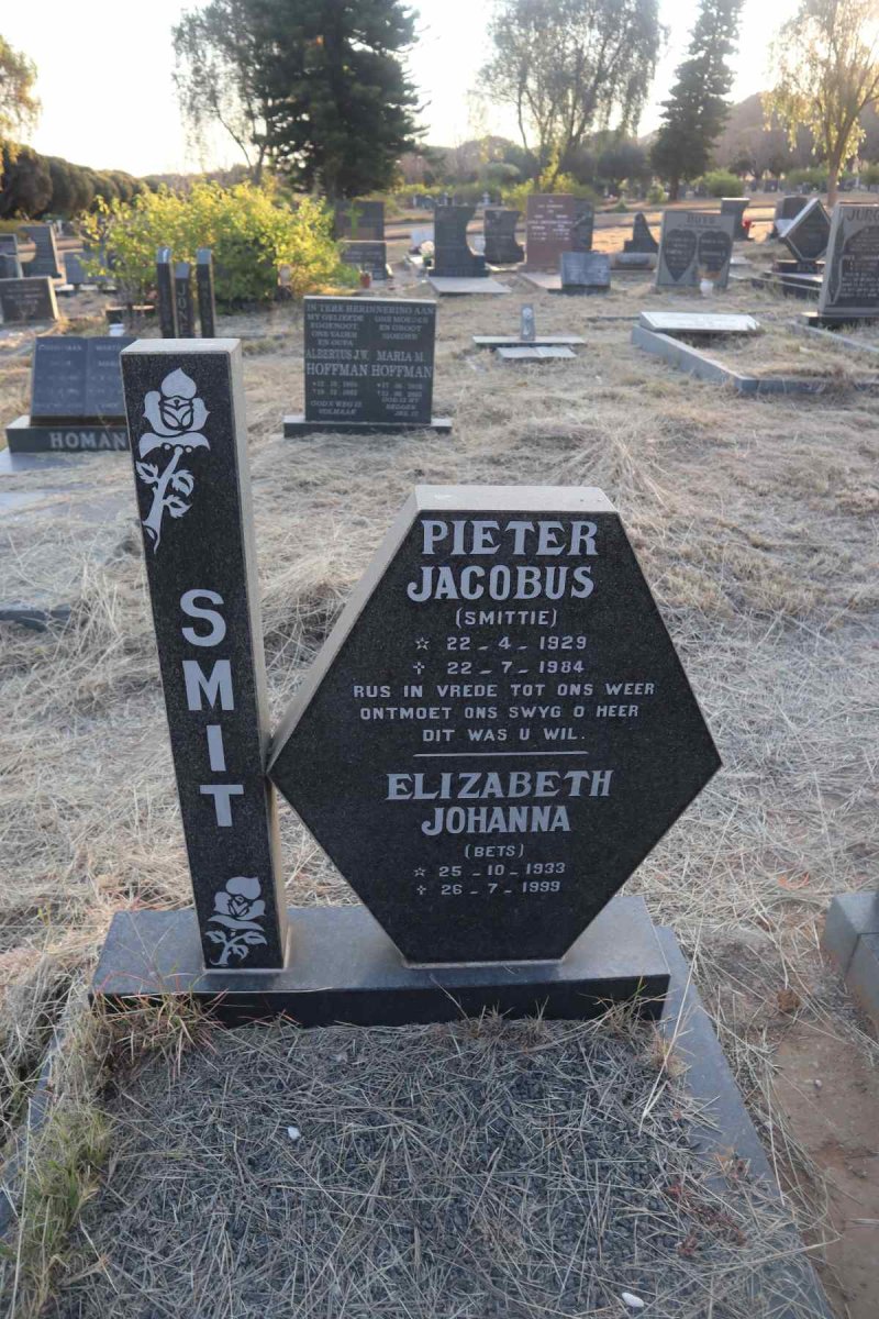 SMIT Pieter Jacobus 1929-1984 & Elizabeth Johanna 1933-1999