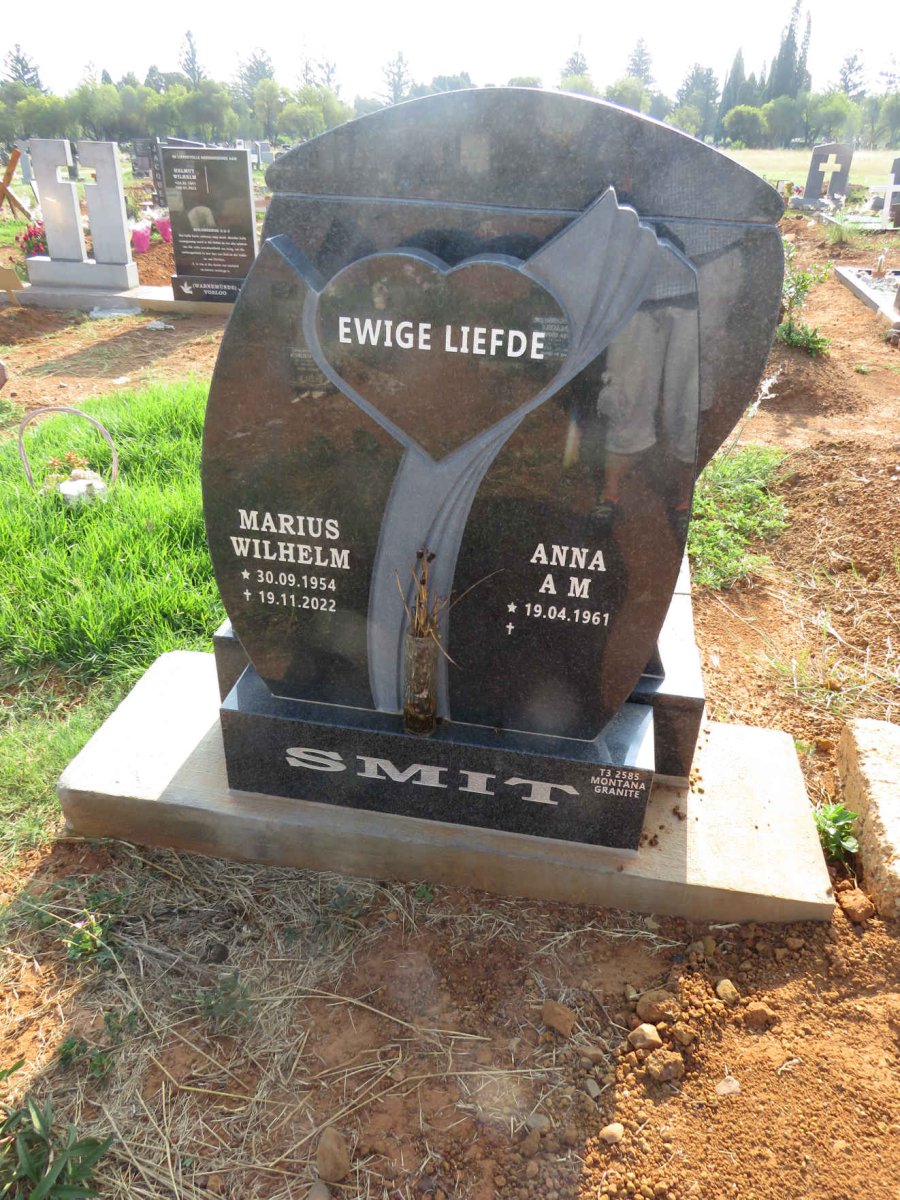 SMIT Marius Wilhelm 1954-2022 & Anna A.M. 1961-
