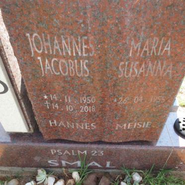 SMAL Johannes Jacobus 1950-2018 & Maria Susanna 1955- 
