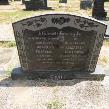 SMIT Louwrens Erasmus 1894-1970 & Elizabeth Gertruida SCHEEPERS 1900-1977