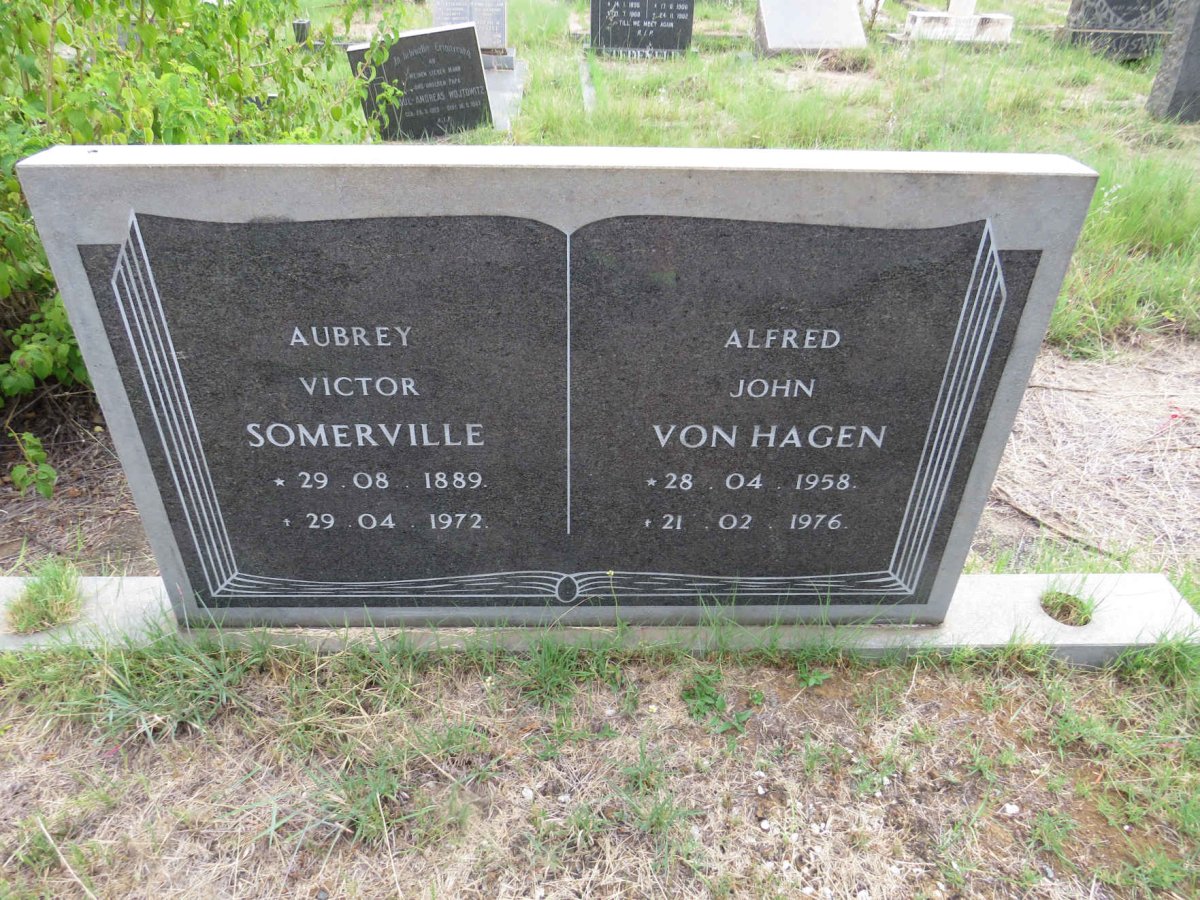 SOMERVILLE Aubrey Victor 1889-1972 :: VON HAGEN Alfred John 1958-1976