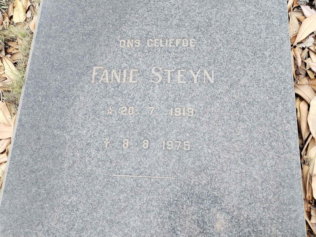 STEYN Fanie 1919-1975