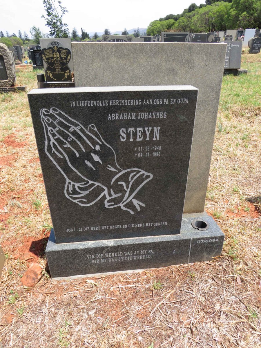STEYN Abraham Johannes 1940-1996
