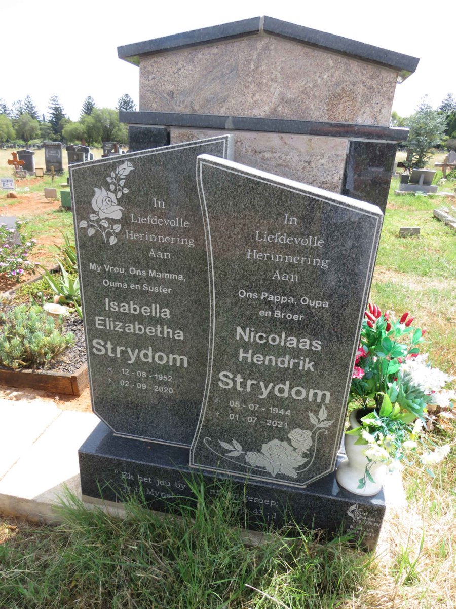 STRYDOM Nicolaas Hendrik 1944-2021 & Isabella Elizabetha 1952-2020