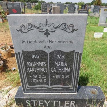 STEYTLER Johannes Marthinus 1944-2020 & Maria Cathrina 1951- 