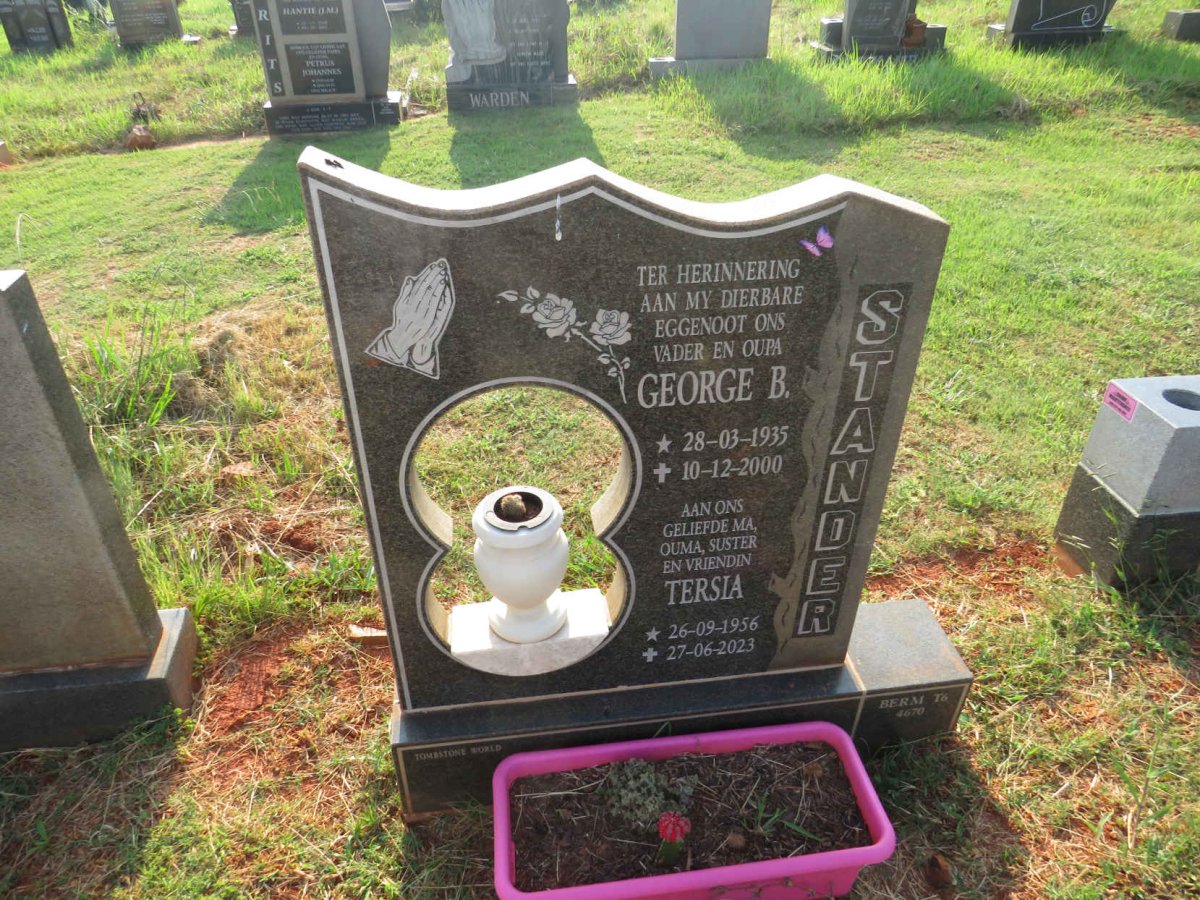 STANDER George B. 1935-2000 & Tersia 1956-2023