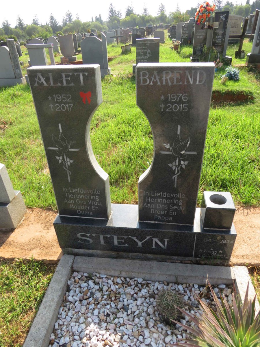 STEYN Alet 1952-2017 :: STEYN Barend 1976-2015