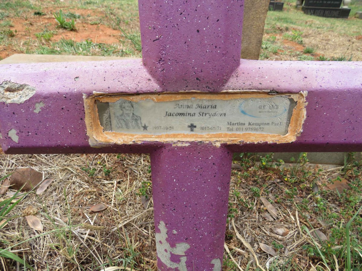 STRYDOM Anna Maria Jacomina 1937-2012