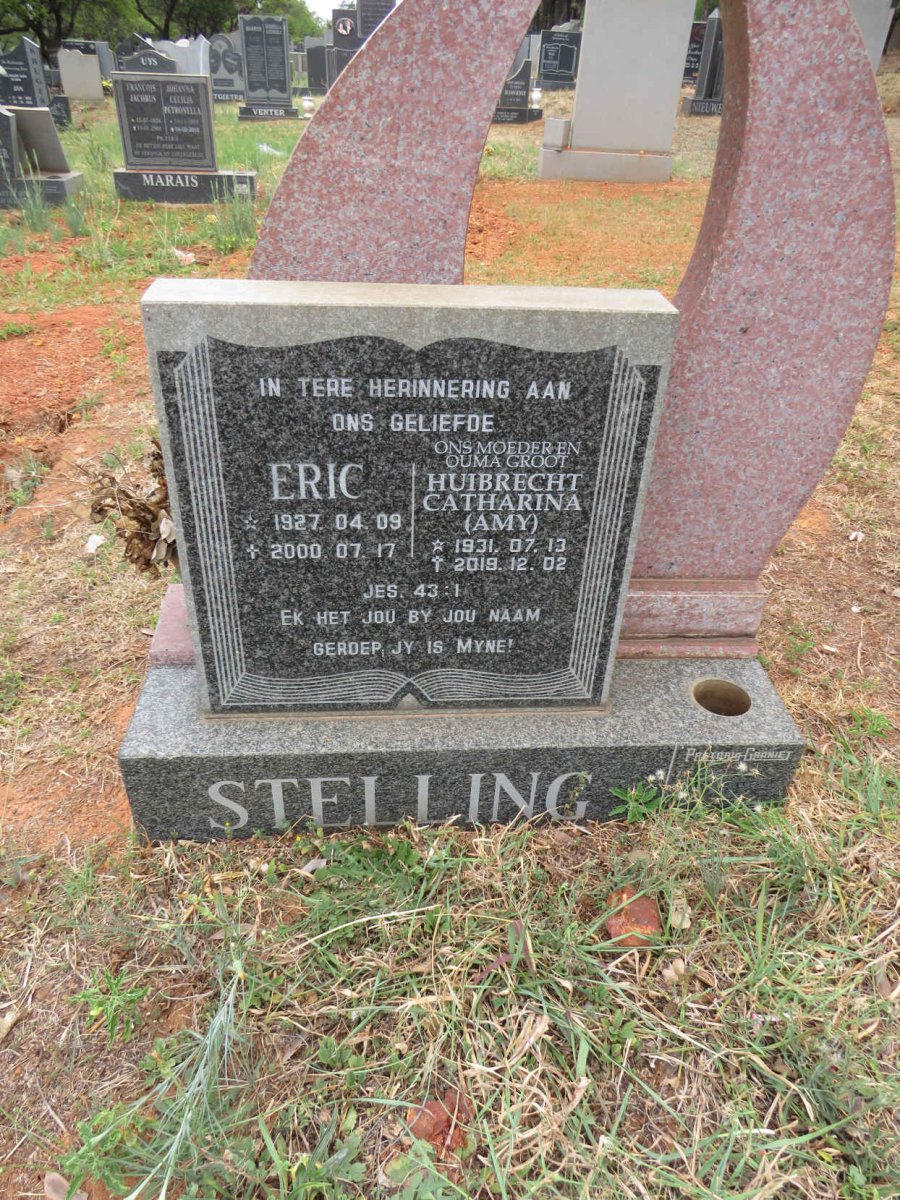 STELLING Eric 1927-2000 & Huibrecht Catharina 1931-2019