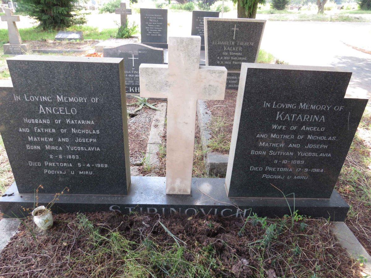 STIPINOVICH Angelo 1883-1969 & Katarina 1889-1964 