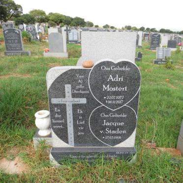 STADEN Jacque, van 1968- & Adri MOSTERT 1972-2017