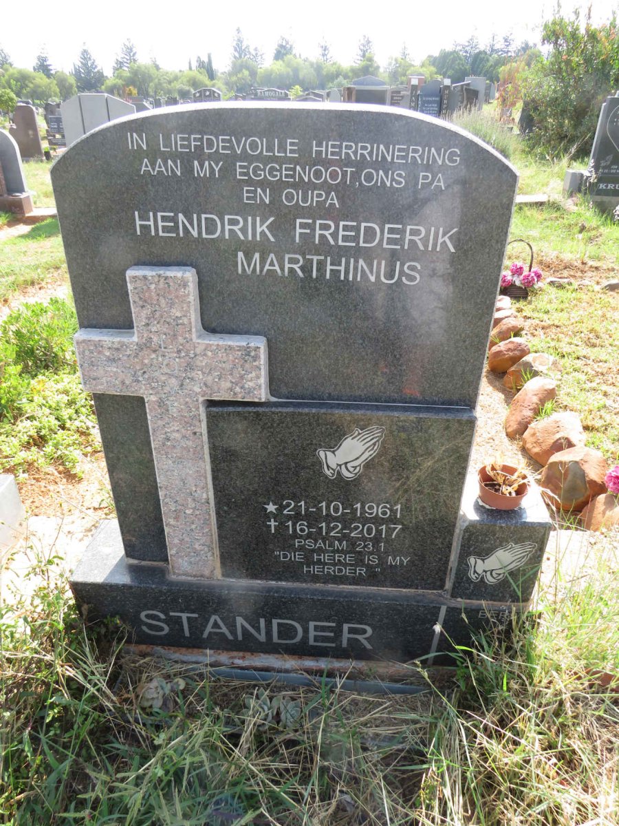 STANDER Hendrik Frederik Marthinus 1961-2017