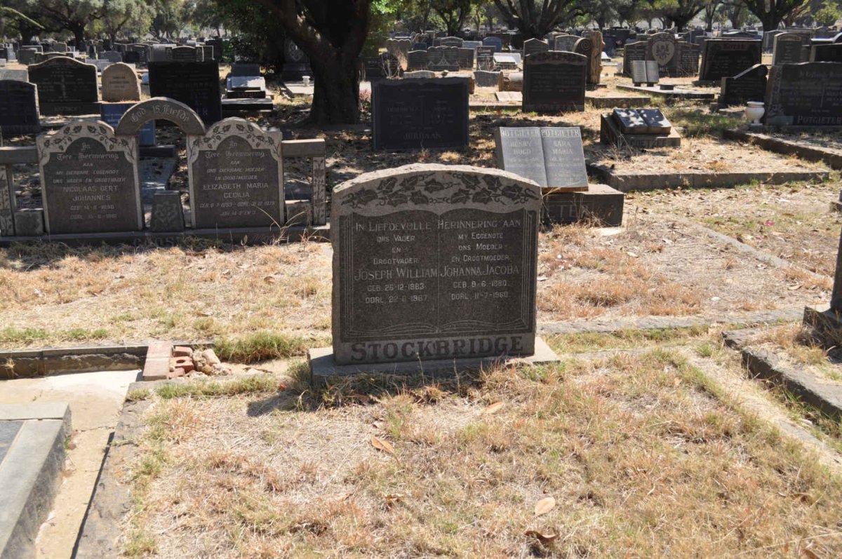 STOCKBRIDGE Joseph William 1883-1967 &amp; Johanna Jacoba 1880-1960
