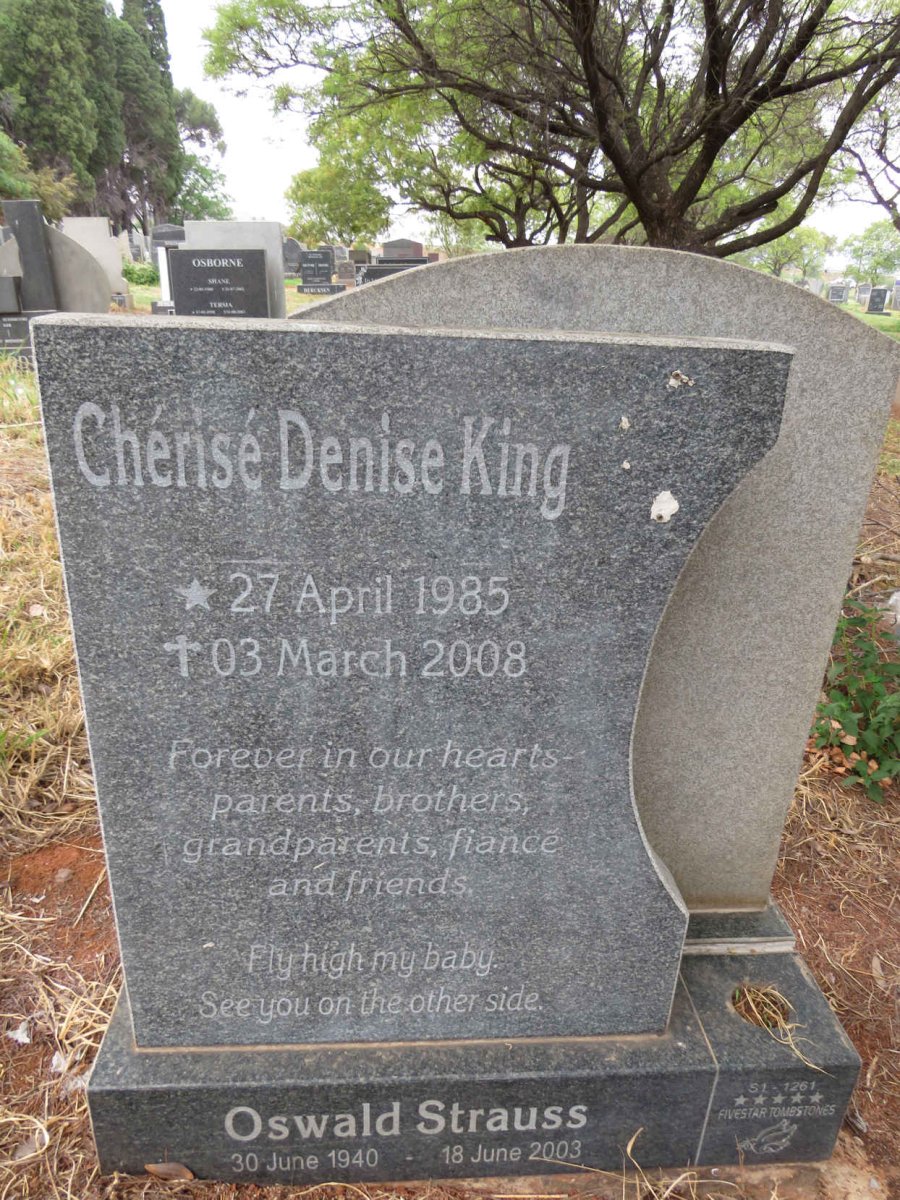 STRAUSS Oswald 1940-2003 :: KING Cherise Denise 1985-2008