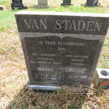 STADEN Maans, van 1918-1999 & Fransie 1930-