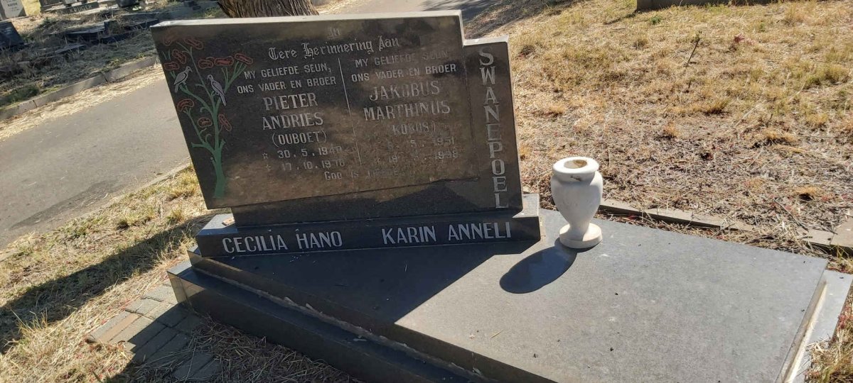 SWANEPOEL Pieter Andries 1940-1978 :: SWANEPOEL Jakobus Marthinus 1951-1998