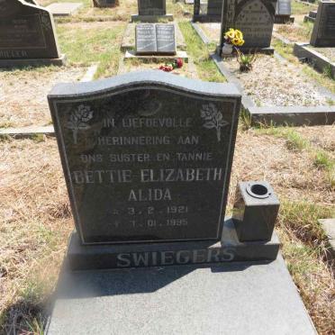 SWIEGERS Bettie Elizabeth Alida 1921-1995